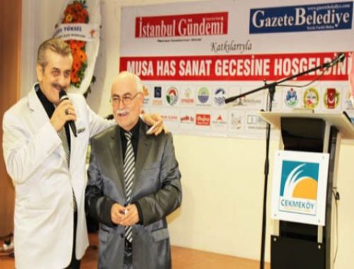 Musa Has ın Sanat gecesine gazetecilerden büyük destek